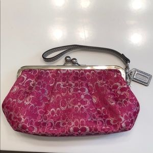 Pink clutch purse